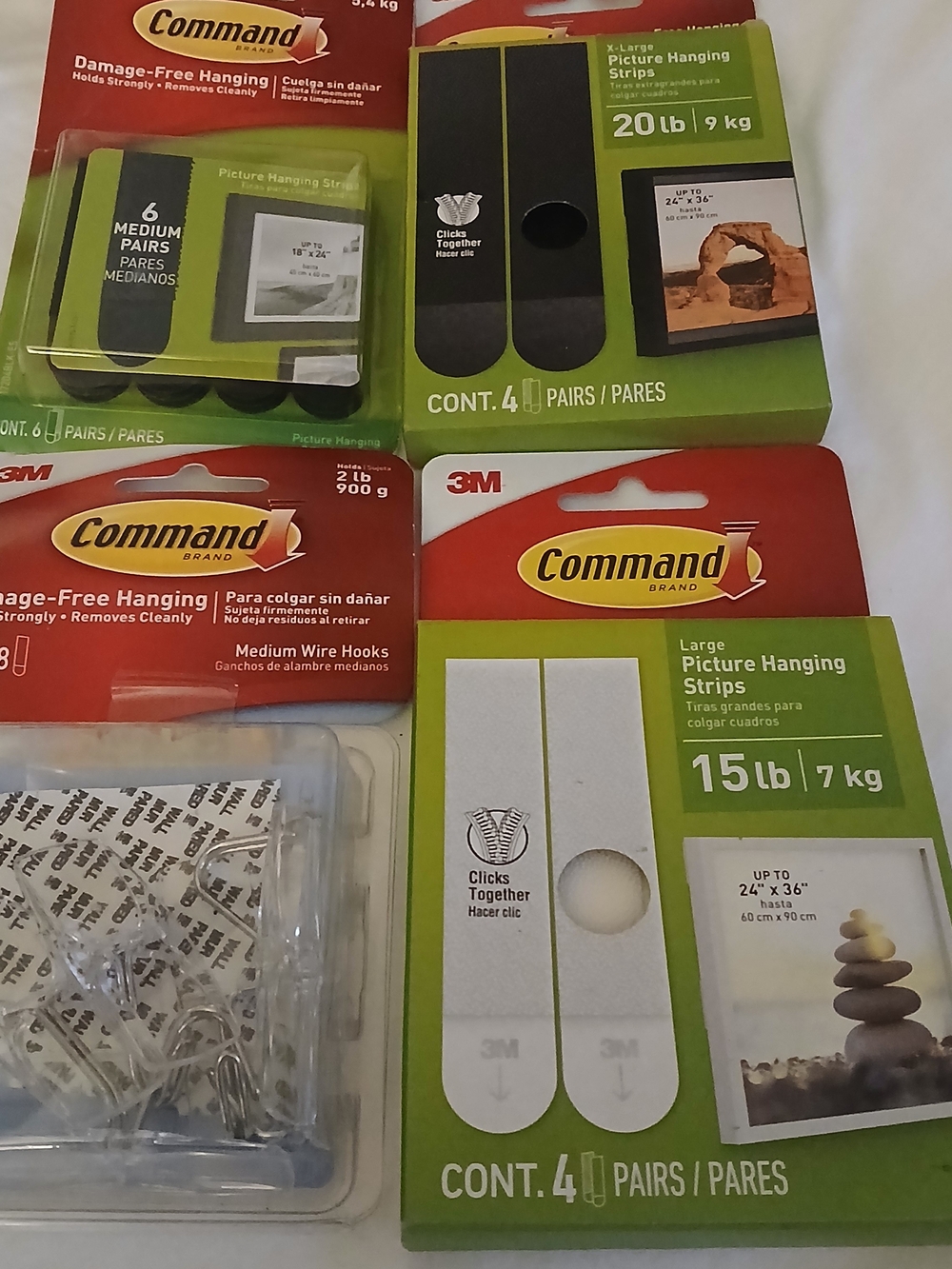 3M Picture Hanging Strips - Commando Brand